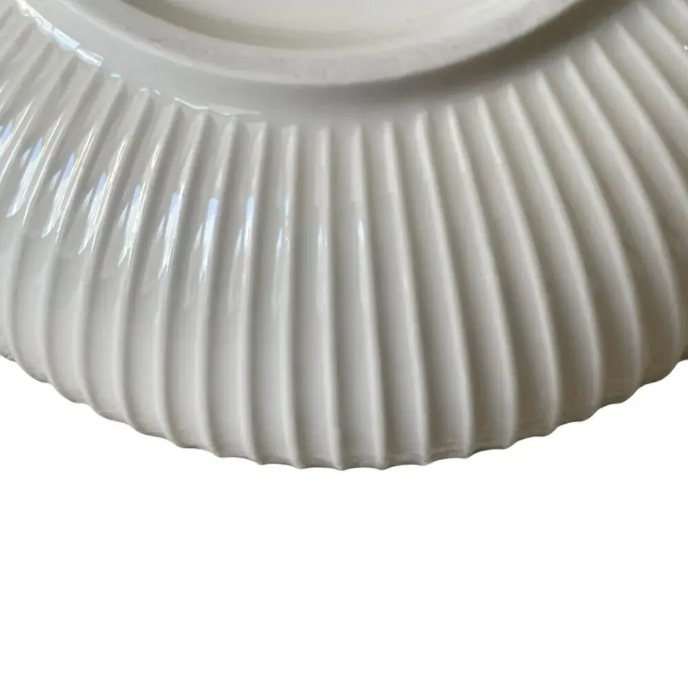 Christmas Candy Cane Dinner Bowl Set of 4 Ceramic Pink Red PrimaDesign Holiday